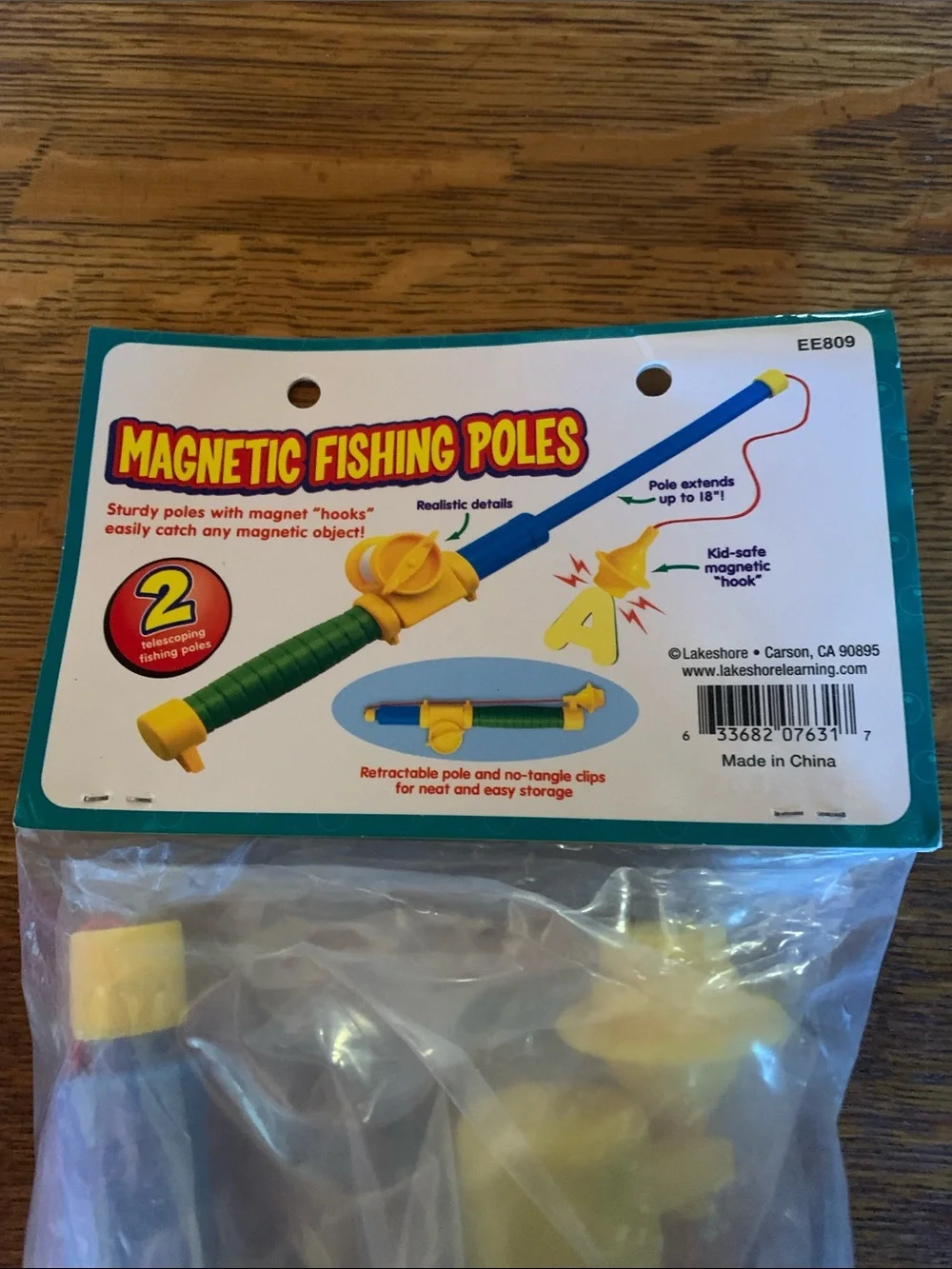 Magnetic Fishing Pole Set for Kids - Yellow & Multicolor by Lakshore